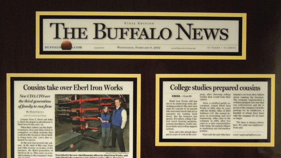 Cousins Take Over ownership of Eberl Iron Works becoming the 3rd generation of Eberl owners